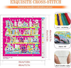 KYOQFVN Bookshelf Stamped Cross Stitch Kits - Image 2