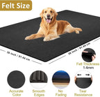XSEINO Black Large Felt Fabric 36" X 36 ", 1.4 mm Thick Soft Felt Fabric Sheet - Image 2