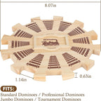 Mexican Train Dominoes Wooden Hub- Premium Pine - Image 3