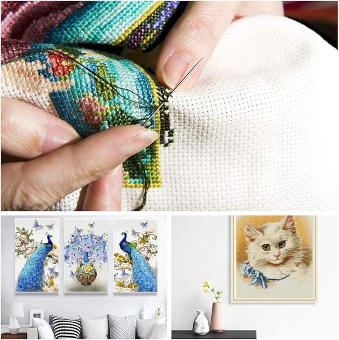 Cross Stitch Aida Fabric 16 Count, 59 by 39 Inch Large Size, Classic Reserve - Image 6
