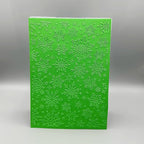3D Plastic Embossing Folder Template Christmas Diverse Snowflakes Texture 5x7 - Image 2