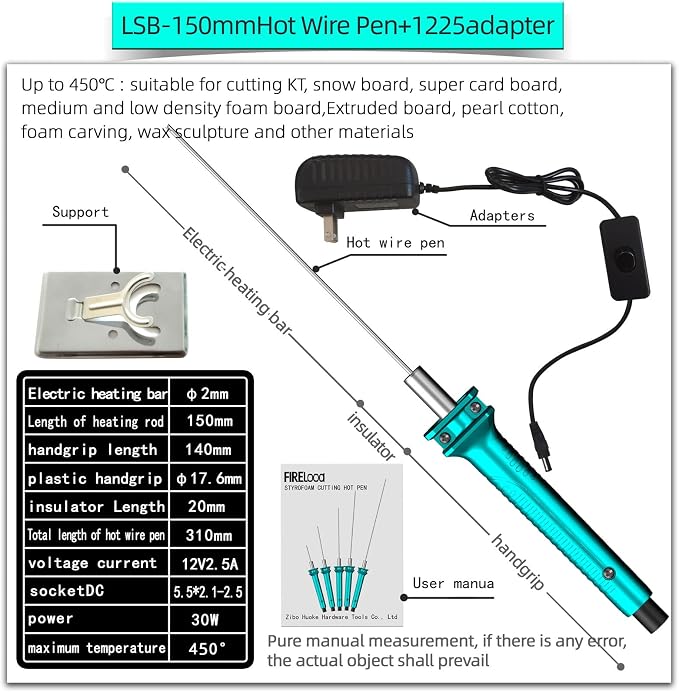 Hot Wire Pen, Electric Hot Wire Cutter Pen 15cm, Styrofoam Cutting Hot Pen Hot - Image 2