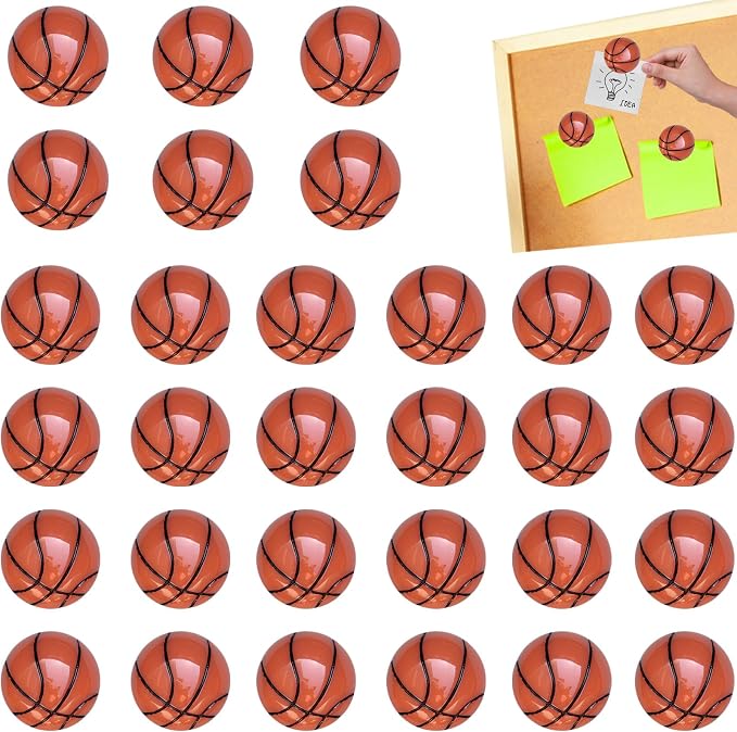 35 Pack Sport Ball Push Pins Basketball Thumb Tacks Mini Cute Basketball by Unknown