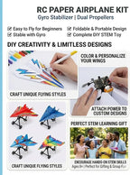 Rc Paper Airplane Kit with Gyro Stabilizer, DIY Model Airplanes Launcher - Image 6