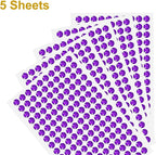HARFINGTON 5 Sheet/800pcs Rhinestone Adhesive Stickers Self Adhesive Acrylic - Image 3