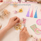 Pressed Flower Bookmark Kit, Includes 80 Dried Flowers, 50 Laminating Pouches - Image 5