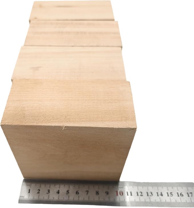 4PCS Basswood Carving Blocks, Whittling Wood Carving Kit, Unfinished Wooden - Image 6
