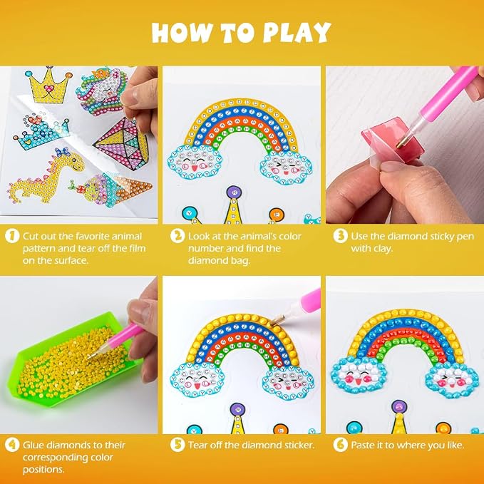 Labeol Diamond Art Kits for Kids Boys and Girls Ages 6-8-10-12 Easy to DIY - Image 2