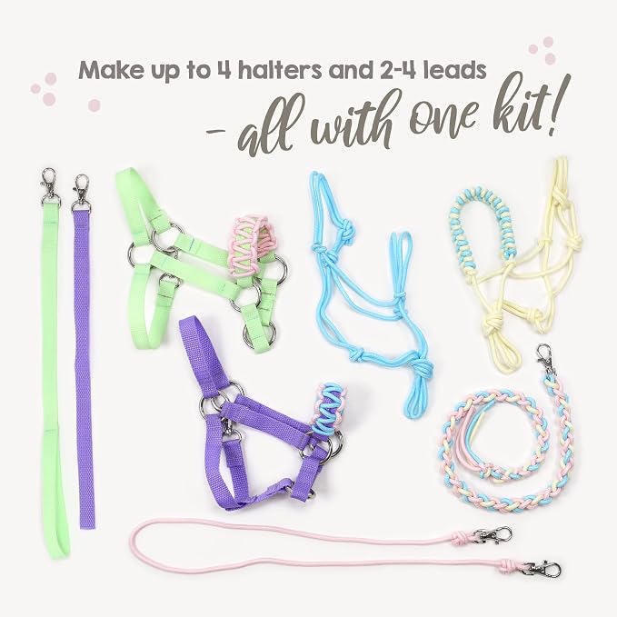 kullaloo DIY Hobby Horse Halter Kit Make Stick Horse Head Collars, Rope Halters - Image 6