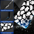 Case for Samsung Galaxy S24 Plus Case, Halloween Ghosts Bats Design Hybrid Dual - Image 4