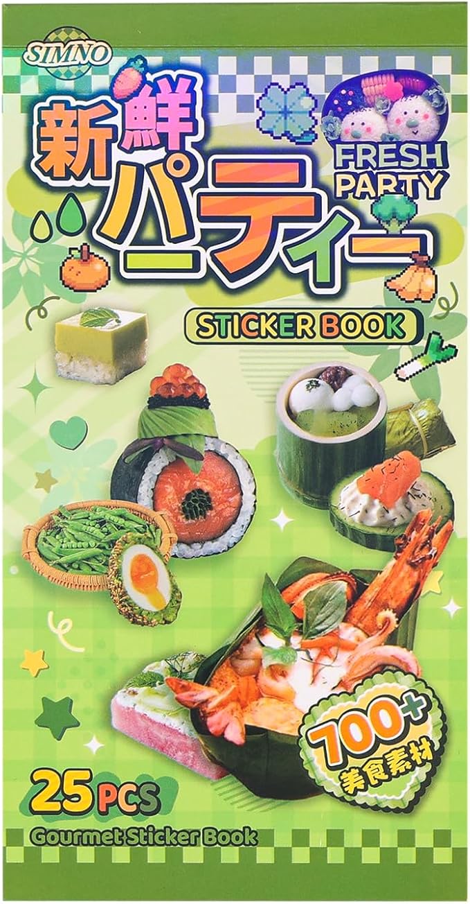 Girl's Japanese Retro Sticker Book, Food and Daily Life Theme by Unknown