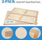 Falling in Art 2 Pack 18x24 Unfinished Birch Wood Panels Kit - Image 5