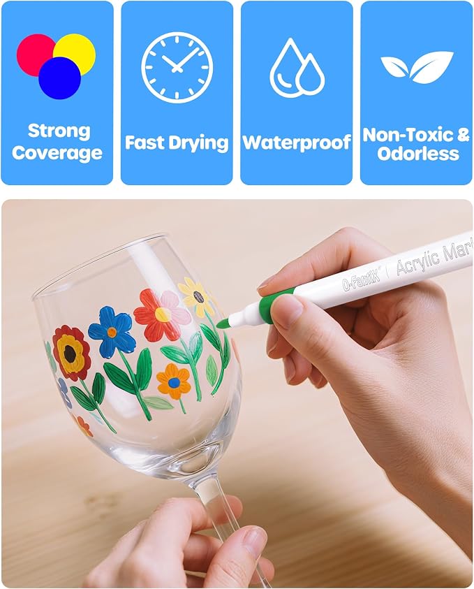 D-FantiX 120 Colors Acrylic Paint Markers - Image 2