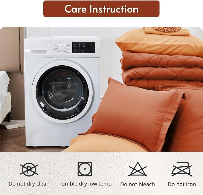 MUXHOMO 5 Pieces Twin XL Comforter Set, Reversible Bed in a Bag Twin XL Size - Image 9