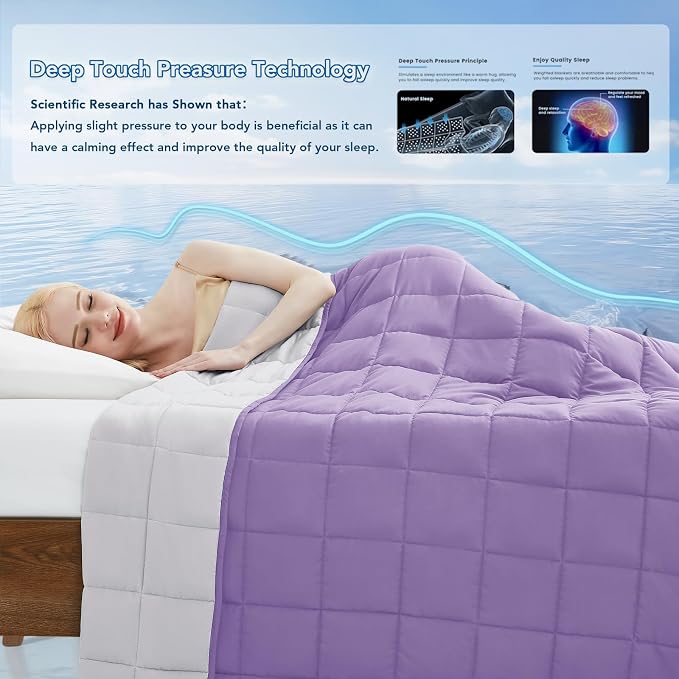 Topcee Weighted Blanket for Adults Queen Size Soft Cooling Heavy Blanket - Image 4