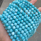 90pcs 4mm Natural Stone Beads Larimar Blue Stone Round Loose Beads - Image 4