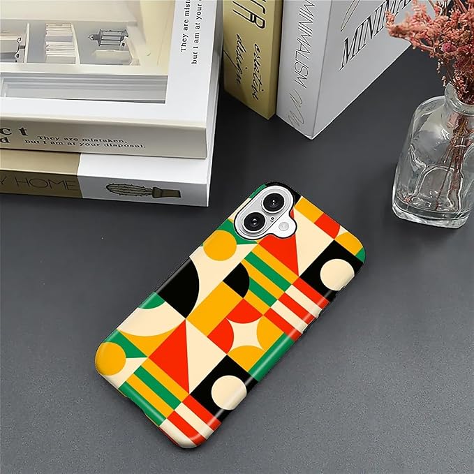 ZHEGAILIAN Case for iPhone 16 Plus, Geometric Colors Durable Shockproof - Image 4