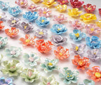 Lanyani 30 Pieces 3D Ceramic Mosaic Flowers - Image 5