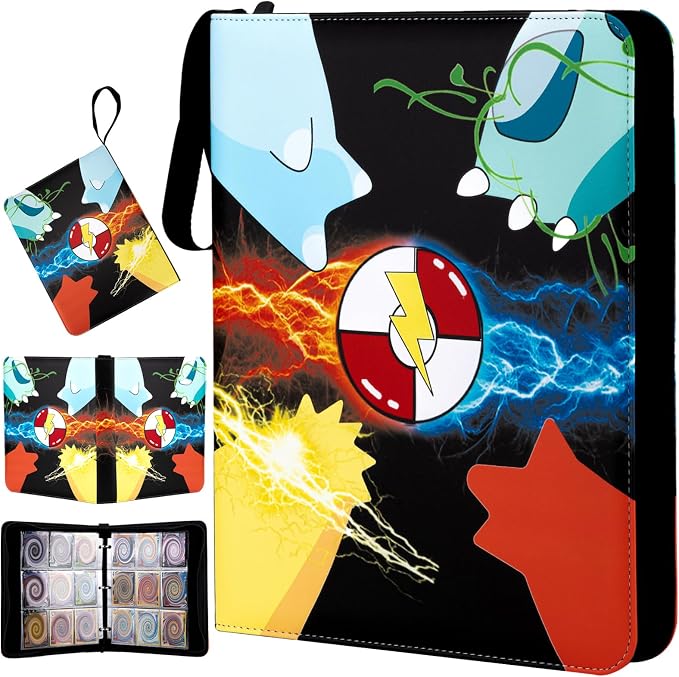 Jravkfi Card Binder 9 Pocket, Premium Trading Card Holder 900 Pockets 50-Page by JravkfiCardBinder