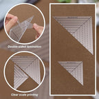 INFUNLY 2pcs Boxed Corner Template Half-Square Triangles 2 Size Acrylic Cutting - Image 3