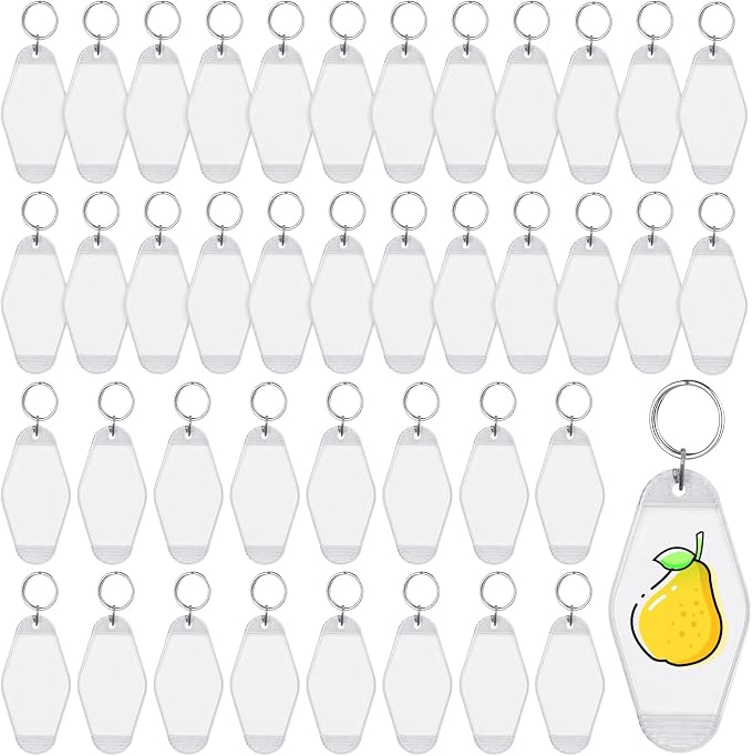 LOTMER 20/30/40/80 PCS Hotel Keychain Blank by LOTMER