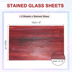 PATIKIL 4 x 6 Inch Transparent Stained Glass Sheets, 2 Sheets Mosaic Glass - Image 2