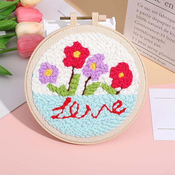 Allazone 4 PCS Punch Needle Kit, Embroidery Kit - Image 8