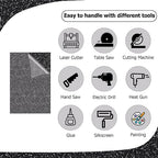 2 Pack 8'' x 12'' Glitter Black Acrylic Sheet, 3mm Thick Acrylic Plexiglass - Image 4