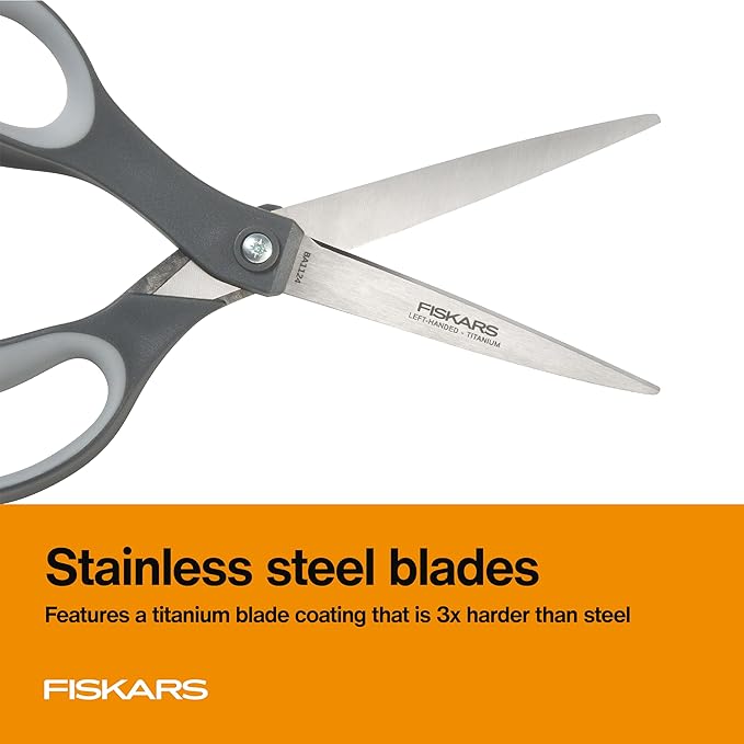 Fiskars 8" Left-Handed Titanium All Purpose Scissors - Image 5
