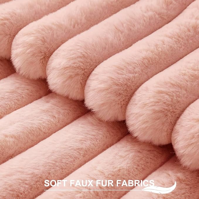 Pallene Faux Fur Plush Throw Pillow Covers 18x18 Set of 2, Luxury Soft Fluffy - Image 2