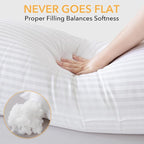 Oubonun Premium Striped Body Pillow, Breathable Cooling Cotton Cover, Soft and - Image 3