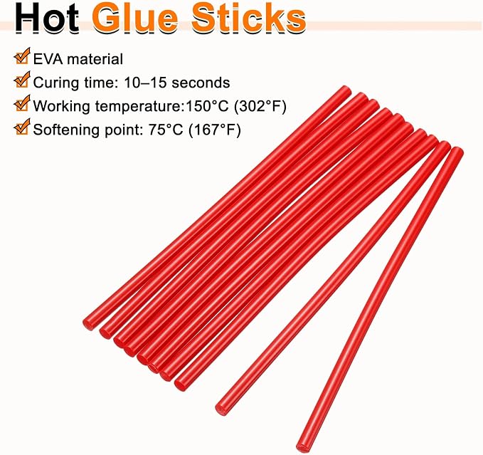 HARFINGTON 10pcs Hot Glue Sticks 0.28" Dia x 9.84" Long EVA Mini Hot Melt - Image 4