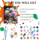 Fountor Paint by Numbers Kit for Adults Beginner, Flower Adult Paint by Number - Image 4