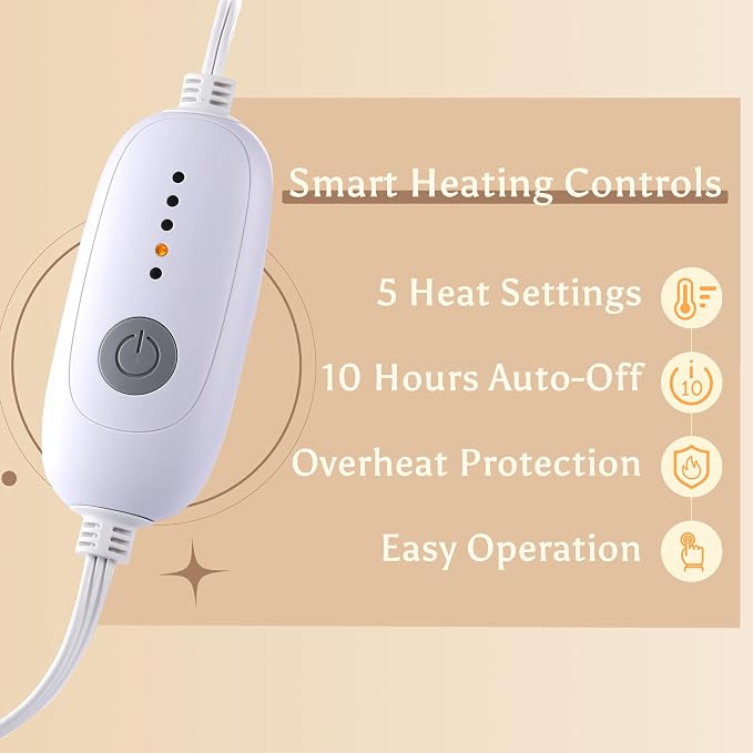 Electric Heated Blanket Twin Size 62" x 84" - Image 4