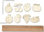 LiQunSweet 100 Pcs Mixed Styles Fruit Theme Unfinished Wood Cutout Apple - Image 2