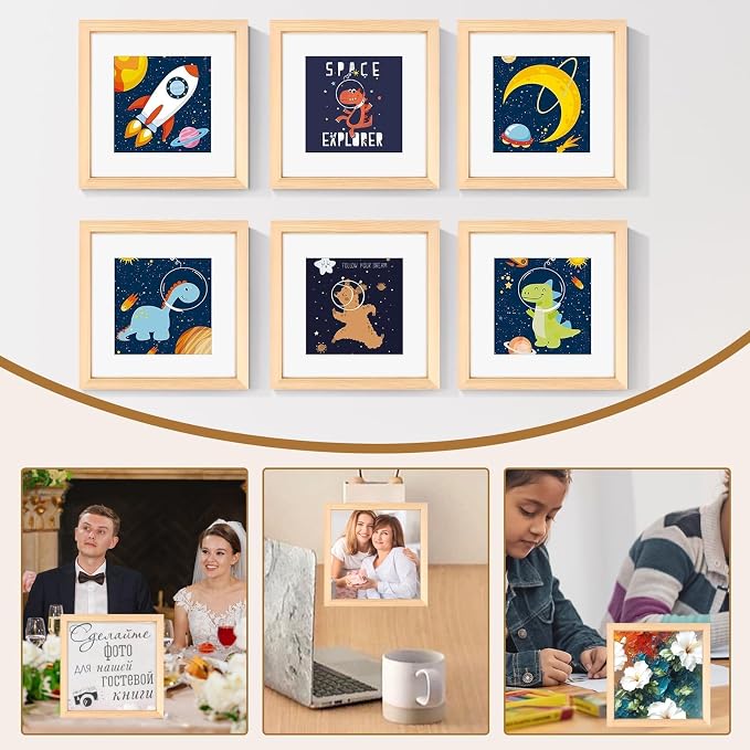 FSWCCK 5 Pack 10 x 10 inch Wood Panel Boards, Unfinished Wood Canvas Panels - Image 6