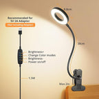 Woputne Desk Lamp Clip Light, 10 Dimmable Brightness 3 Light Modes Reading Light - Image 5