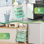 Goovilla Rolling Cart with Drawers, Utility Cart Organizer With 5 Removable - Image 9