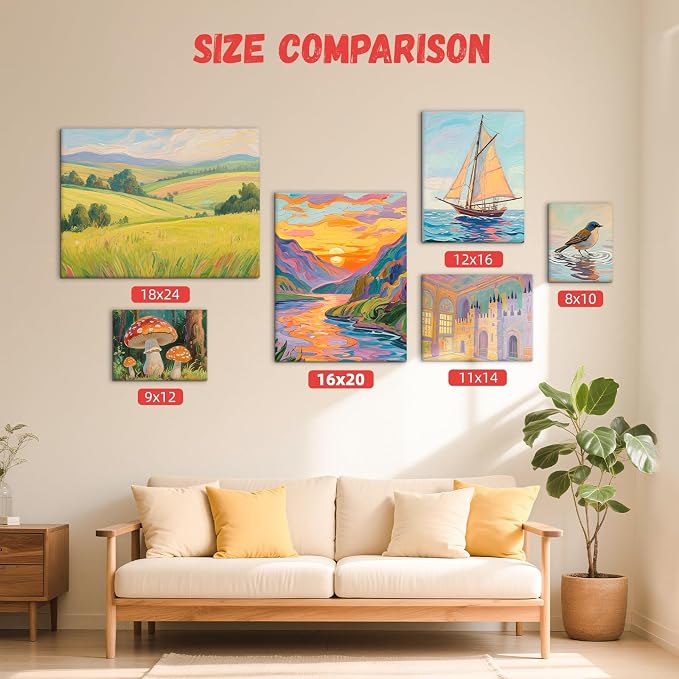 Simetufy 16x20inch 24 Pack Large Painting Canvas Boards Flat Canvas Panels | - Image 8