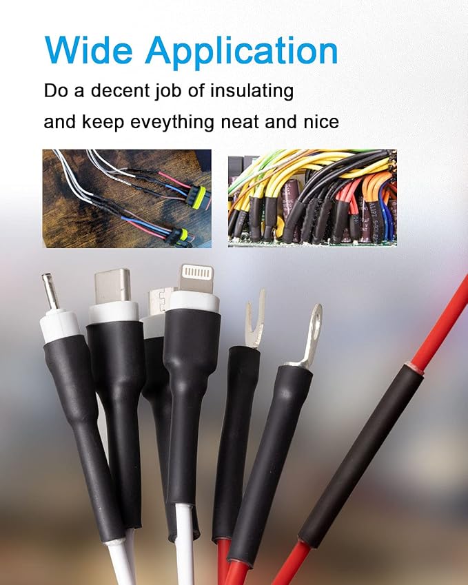 300pcs 3:1 Heat Shrink Tubing Kit, Dual Wall Adhesive Marine Heat Shrink Tube - Image 5