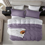 Nestl Grayish Purple Duvet Cover Queen Size - Image 5