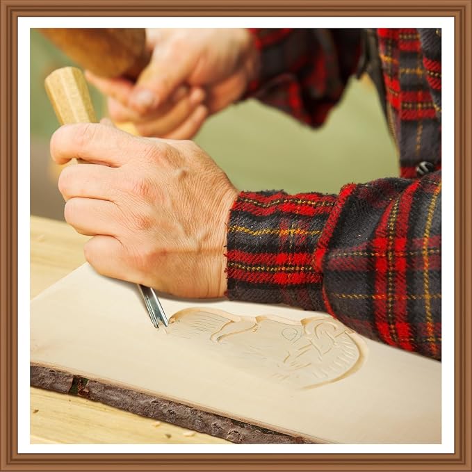 Briwooody 6 Pack Hollow Wood Plank Live Edge Woodslab Unfinished Wood Boards - Image 4