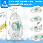 4 Pack Double Sided Tape Roller, Scrapbook Supplies, Glue Tape Roller - Image 2