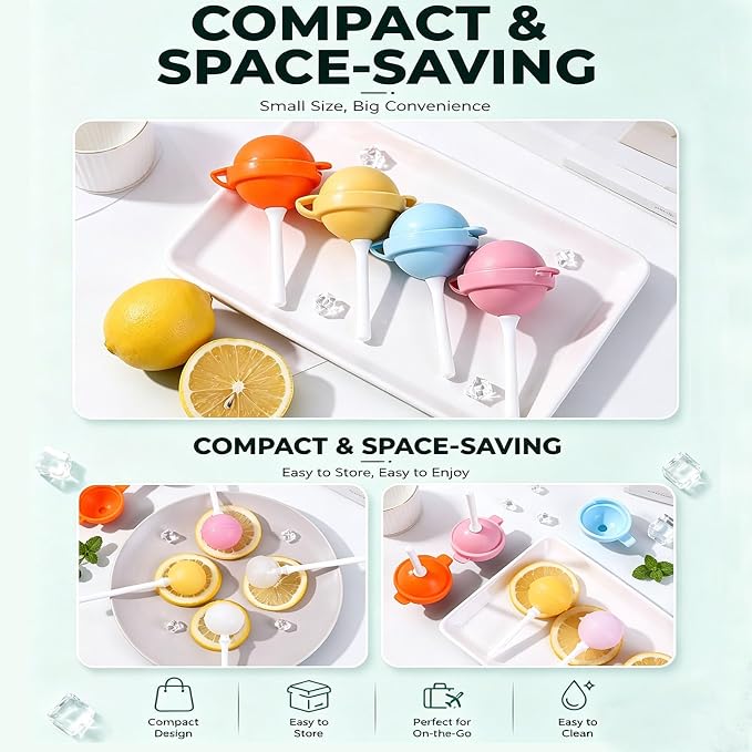 8PCS Silicone Lollipop Popsicle Molds, Reusable Homemade Popsicle Molds - Image 4