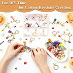 LOIKMIUP 570 Pcs Keychain Making Kit, DIY Charm Making Supplies - Image 3