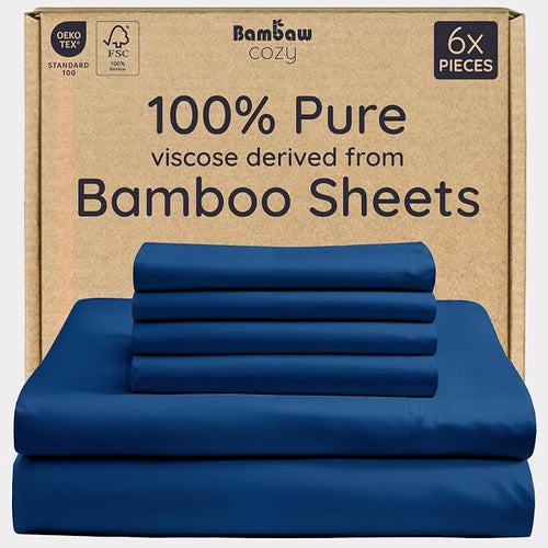Bambaw Queen Sheet Set 6pcs – 100% Viscose Derived from Bamboo Bed Sheets Queen by Bambaw