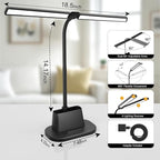 Desk Lamp with USB-C Charging Port and Organizer Base, LED Desk Light with Pen - Image 4
