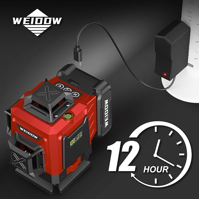 WEIDDW Laser Level 360° Green Cross Line Self Leveling Laser Measuring Tool - Image 3