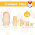 Chalyna 2 Sets Blank Russian Nesting Dolls Unfinished DIY Kit - Image 2