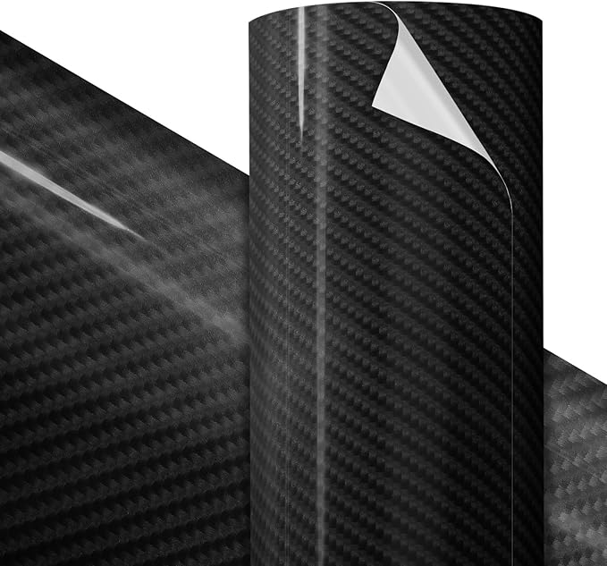VViViD Premium Black Tek-R Carbon Craft Vinyl Roll 1ft x 5ft – Bubble-Free Air by VVIVIDVINYL